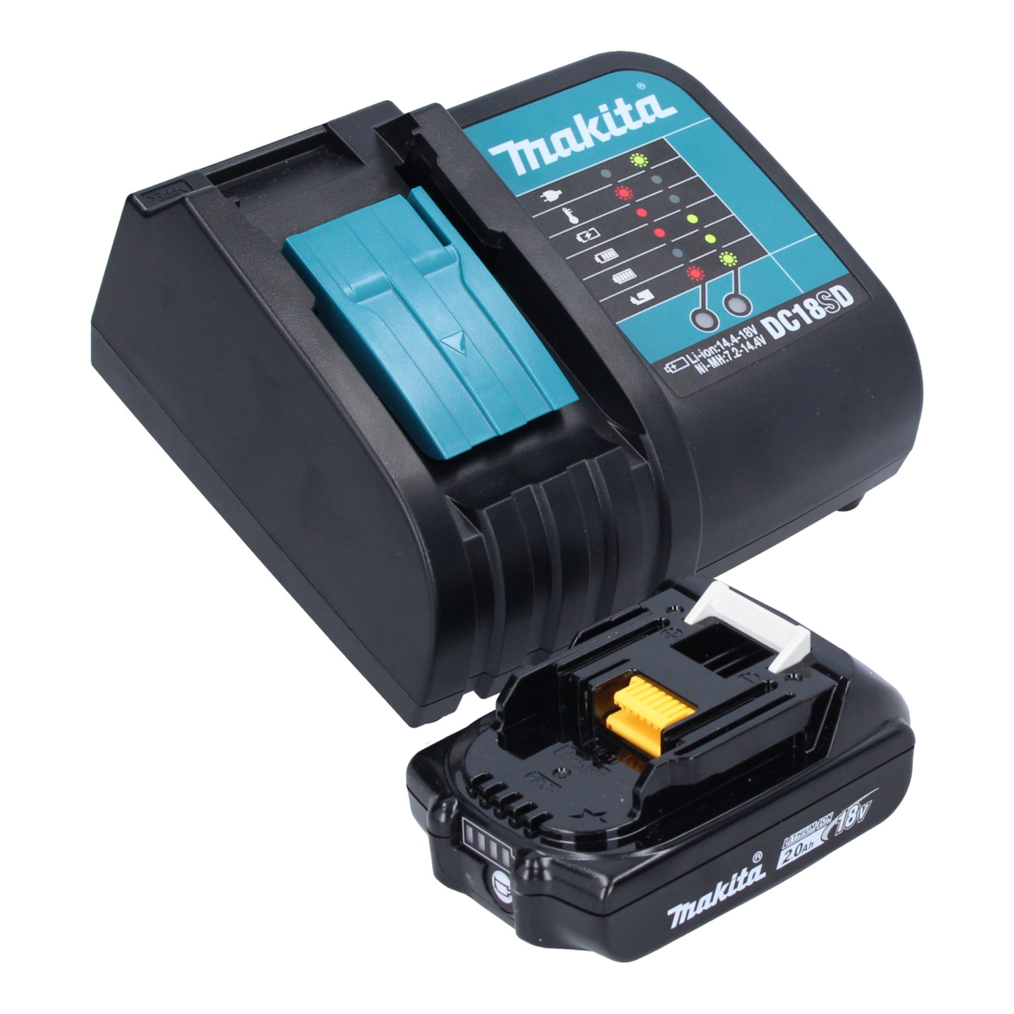 Makita DHP 482 SA1JB Akku Schlagbohrschrauber 18 V 62 Nm Schwarz 1x Akku 2 0 Ah Ladegeraet Makpac 3 - toolbrothers