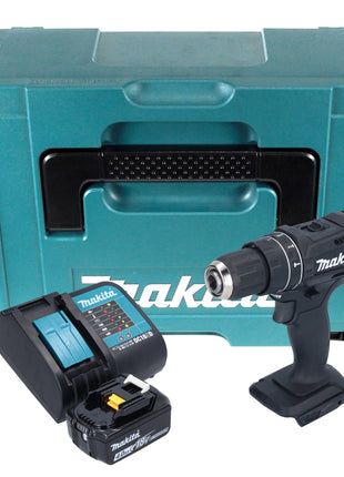 Makita DHP 482 SM1JB Akumulatorowa wiertarko-wkrętarka udarowa 18 V 62 Nm czarna + 1x akumulator 4,0 Ah + ładowarka + Makpac