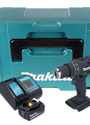 Makita DHP 482 ST1JB taladro percutor inalámbrico 18 V 62 Nm negro + 1x batería 5,0 Ah + cargador + Makpac