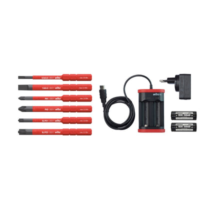 Wiha speedE® elektronischer Schraubendreher - Set 1 in L-Box - 10-teilig mit 2x 1,5 Ah Akku und Ladegerät + Bits ( 41911 ) - Toolbrothers