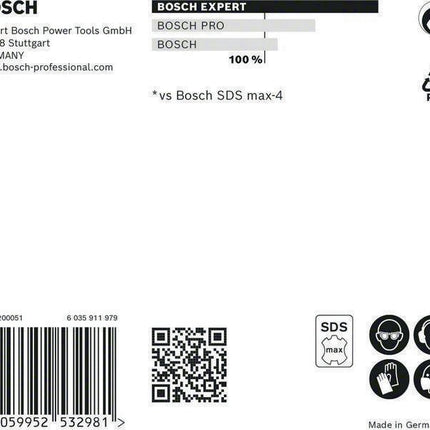 Taladro percutor BOSCH Expert SDS max-8X Ø 18 mm longitud útil 800 mm longitud 940 mm (4000909902)