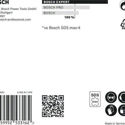 Taladro percutor BOSCH Expert SDS max-8X Ø 25 mm longitud útil 600 mm longitud 720 mm (4000909915)