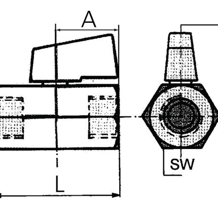 RIEGLER mini válvula de bola 16,66 mm G 3/8″ (4163000276)