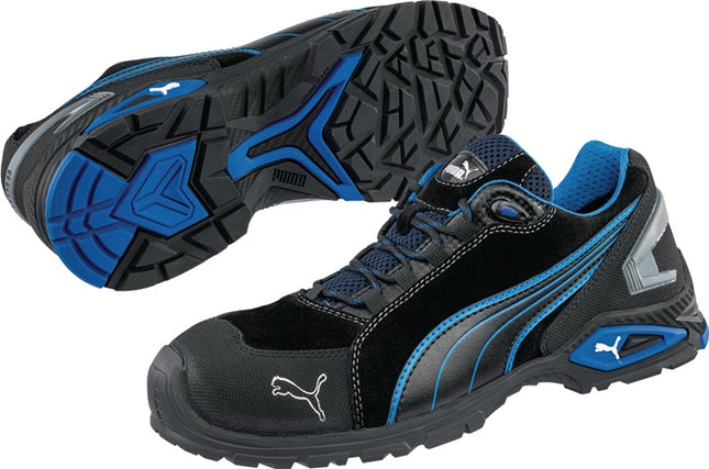 PUMA safety shoe Rio Black Low size 47 black/blue ( 4300700407 )