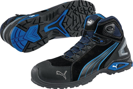 Botas de seguridad PUMA Rio Black Talla media 43 negro/azul (4300700413)