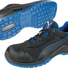 PUMA safety shoe Argon Blue Low size 42 black/blue ( 4300700442 )