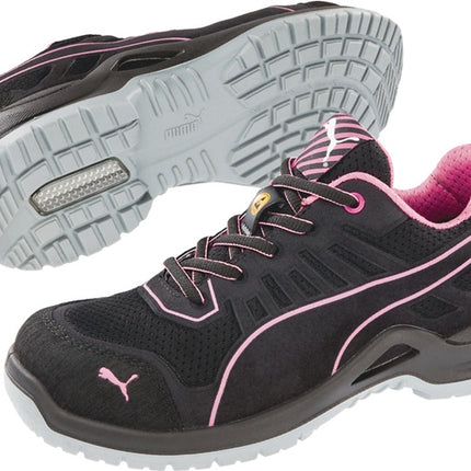 Zapatillas de seguridad PUMA para mujer Fuse TC Pink Wns Low talla 39 negro/rosa ( 4300700489 )