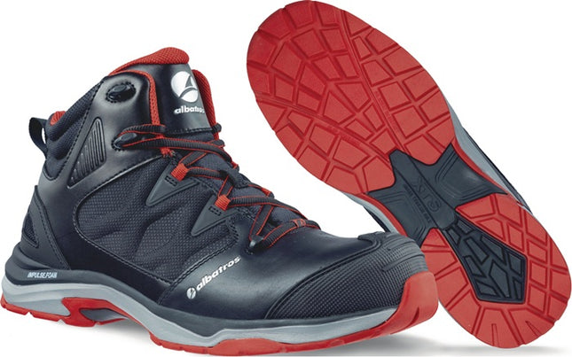 ALBATROS safety boots ULTRATRAIL BLACK MID size 43 black/red ( 4300700563 )