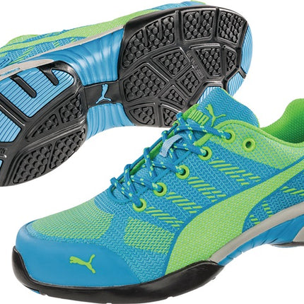 Zapatos de seguridad de mujer PUMA Knit Blue Wns Low Talla 42 azul/verde (4300700656)