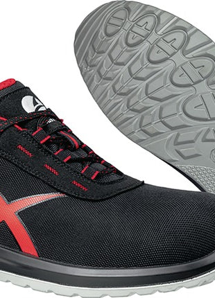 Zapato de seguridad ALBATROS GRID LOW talla 46 negro/rojo (4300700706)