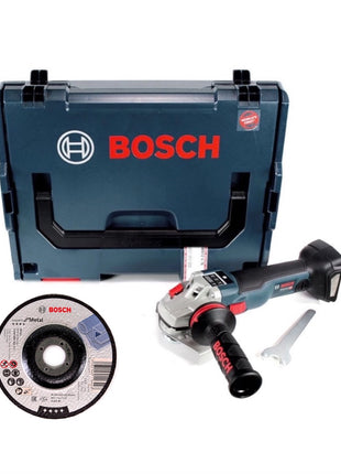 Bosch GWS 18 V-125 SC Akku Winkelschleifer 125mm brushless Solo in L-Boxx ( 06019G3400 ) + 25 x Bosch Trennscheibe für Metall - 115 x 22,23 mm, gekröpft ( 2608600221 ) - Toolbrothers