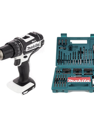 Makita DHP 482 Z W Akku Schlagbohrschrauber 18 V 62Nm Solo + Bit & Bohrer-Set 100-teilig - Toolbrothers