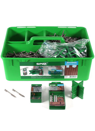 SPAX Green Box Terrasse 5 x 60 Schrauben Set Edelstahl 25-28 m² ( 5000009030009 ) Zylinderkopf Torx T-STAR plus T25 CUT - Toolbrothers