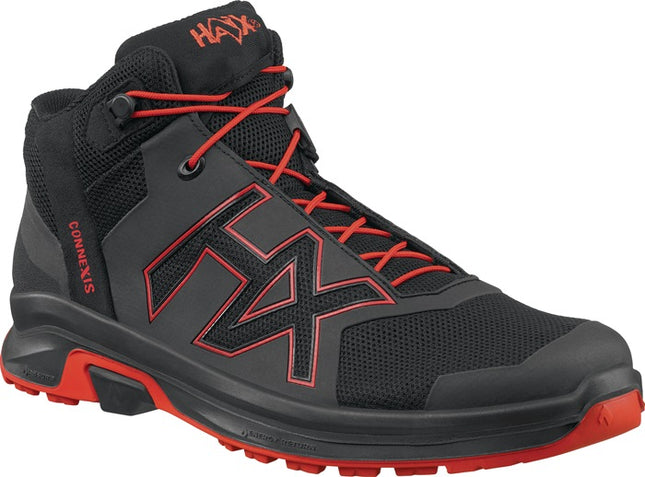 HAIX zapato de ocio CONNEXIS Go GTX mediados de tamaño 9 (43) negro / rojo ( 4721000713 )
