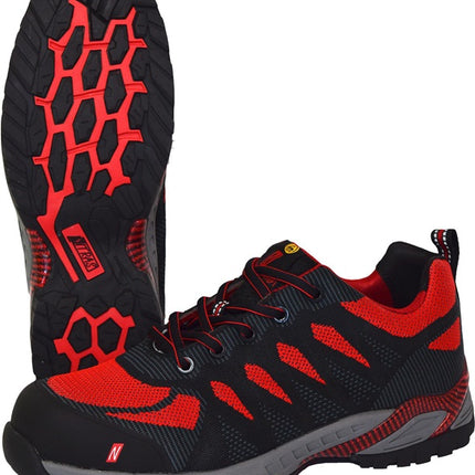 Scarpa di sicurezza NITRAS PRO STEP misura 43 nero/rosso ( 8000235646 )