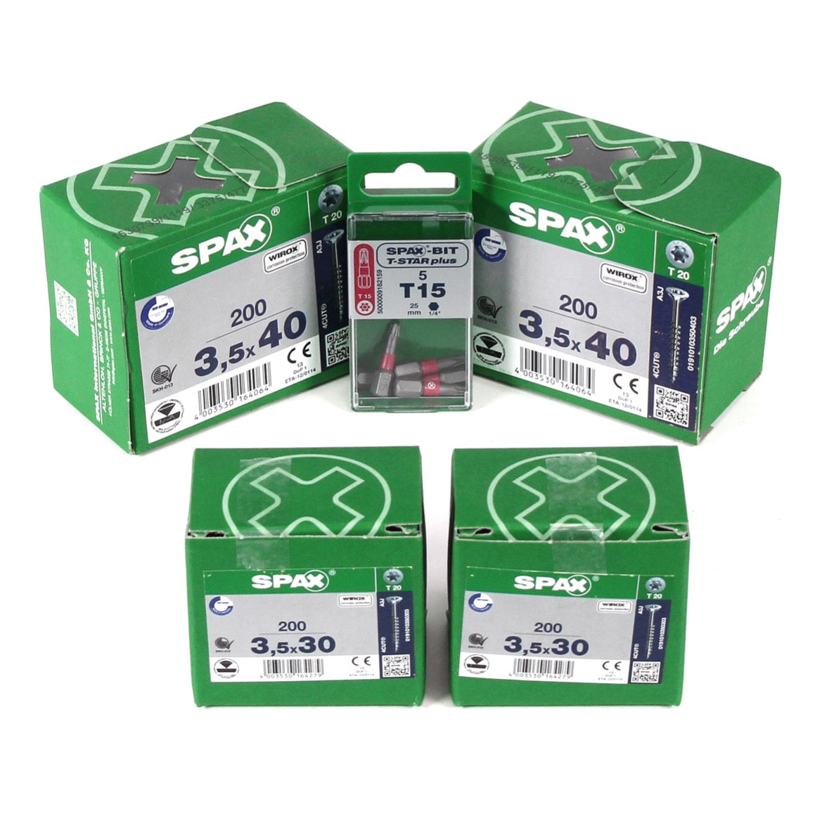 SPAX Montagekoffer Sortimo L-Boxx Aufbewahrungskoffer für Schrauben + 805 tlg. Zubehör-Set mit Senkmultikopfschrauben + Bits T-STAR plus - Toolbrothers