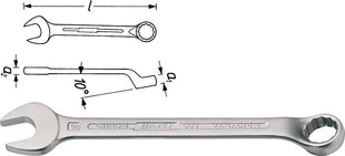 Llave combinada HAZET 603 SW 8 mm longitud 120 mm (8000465099)