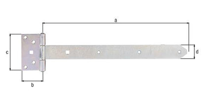 Colgador transversal GAH L.391 x 59xA.103 x 40xespesor 4 mm ( 8001514121 )