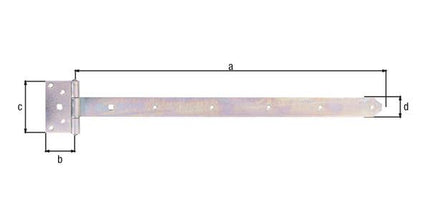 Wieszak poprzeczny GAH dł. 591 x 59 x szer. 103 x 40 x grubość 4 mm ( 8001514123 )