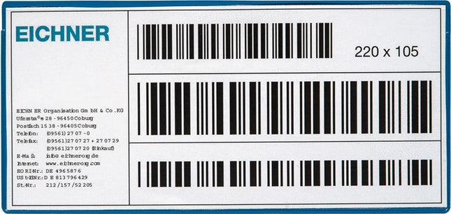 Bolsillo para etiquetas EICHNER W220xH105mm (9000451047)