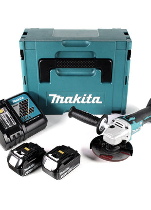 Makita DGA 511 RMJ Akku Winkelschleifer 18 V 125mm Brushless + 2x Akku 4,0Ah + Ladegerät + Makpac - Toolbrothers