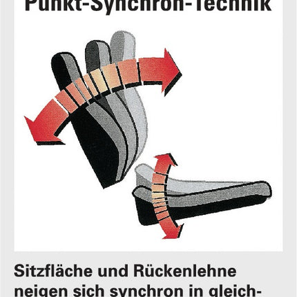 Siège de bureau pivotant TOPSTAR avec technologie synchrone (9000482931)