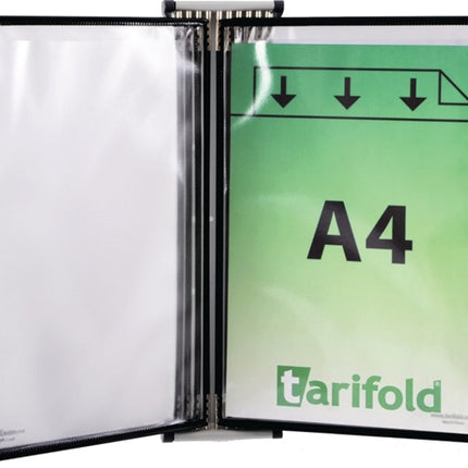 TARIFOLD Soporte pared 5 paneles expositores negro (9000492052)