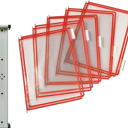 TARIFOLD soporte pared 10 paneles expositores rojo (9000492056)