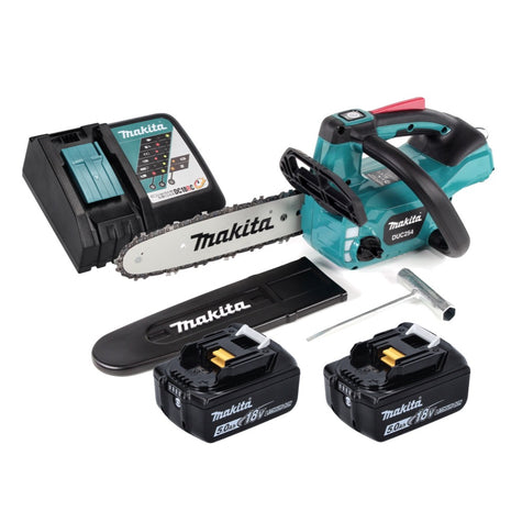 Makita DUC 254 RT Akku Kettensäge 18 V 25 cm Brushless + 2x Akku 5,0 Ah + Ladegerät - Toolbrothers