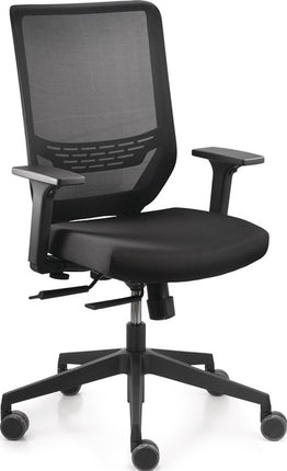 TREND OFFICE Silla de oficina giratoria con reposabrazos de malla, regulable en anchura y altura (9103483045)