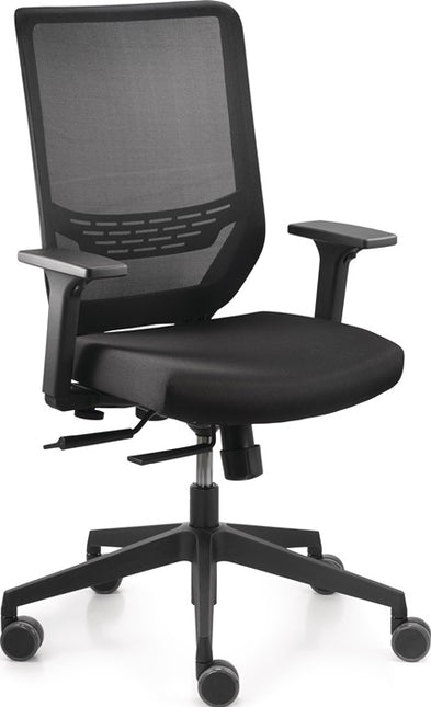 TREND OFFICE Silla de oficina giratoria con reposabrazos de malla, regulable en anchura y altura (9103483045)