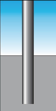 Poste barrera URBANUS acero rojo-blanco Ø 76 mm (9192490071)