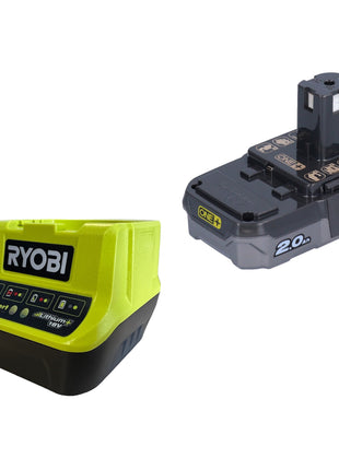 Compresor manual de batería RYOBI R18PI-120GJ 18 V 10,3 bar (5133005325) + 1x batería 2,0 Ah + cargador