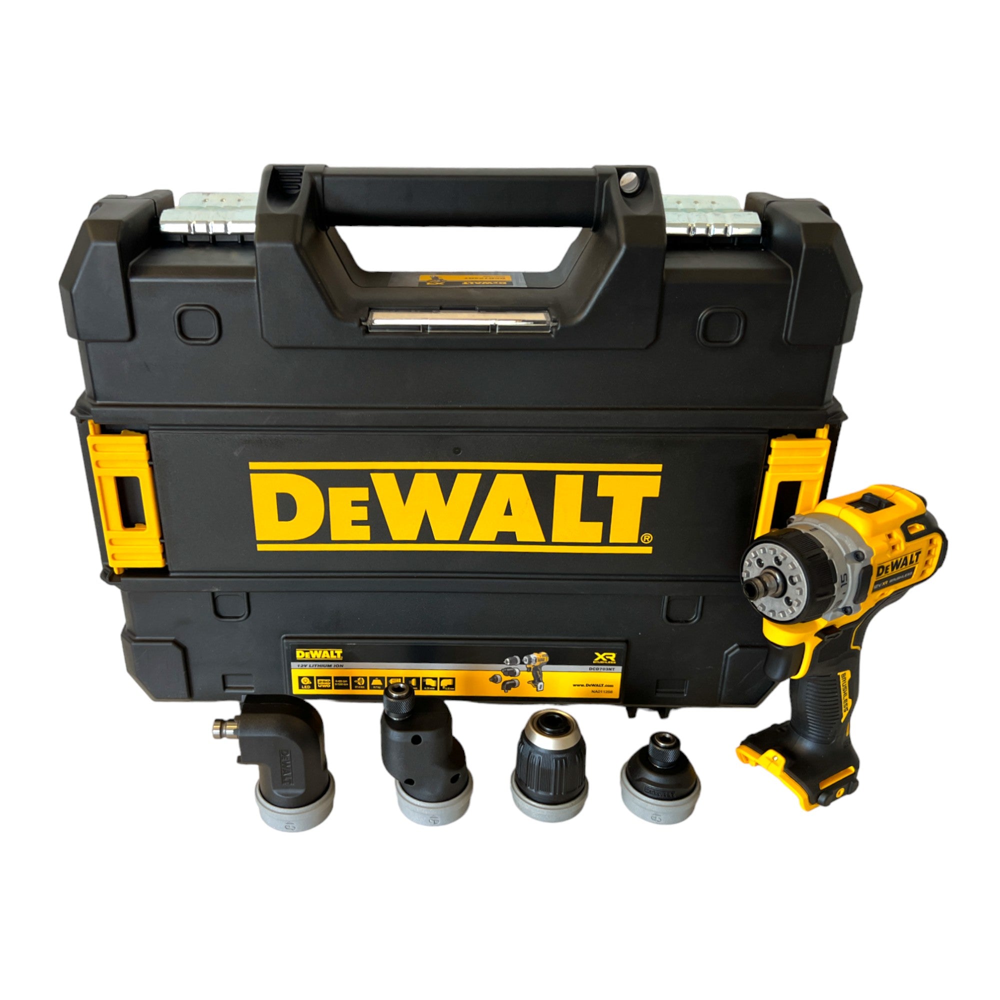 DeWalt DCD 703 NT Akku Bohrschrauber 12 V 57 Nm Brushless 4x Aufsaetze TSTAK ohne Akku ohne Ladegeraet 0 - toolbrothers