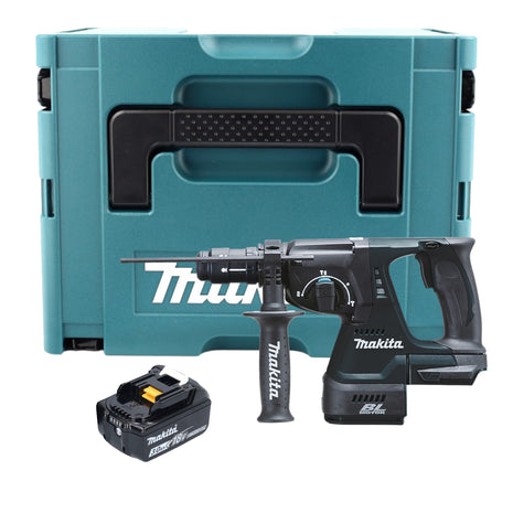 Makita DHR 243 F1J B Marteau combiné sans fil 18 V 2,0 J SDS-Plus noir + 1x batterie 3,0 Ah + mandrin à changement rapide + Makpac - sans chargeur