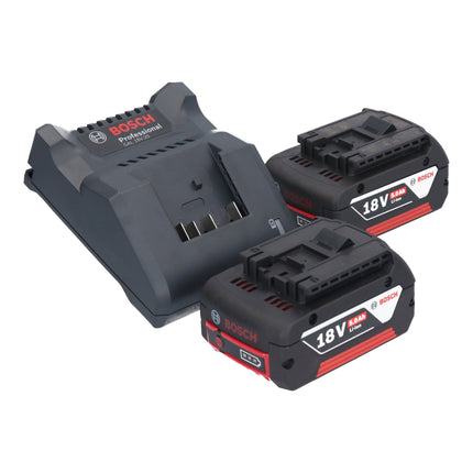 Lijadora excéntrica a batería Bosch GEX 185-LI Professional 18 V 125 mm sin escobillas + 2x baterías 5,0 Ah + cargador