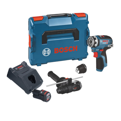 Bosch GSR 12V-35 FC Perceuse-visseuse sans fil 12 V 35 Nm Brushless + 1x batterie 3,0 Ah + chargeur + 2x embouts + L-Boxx