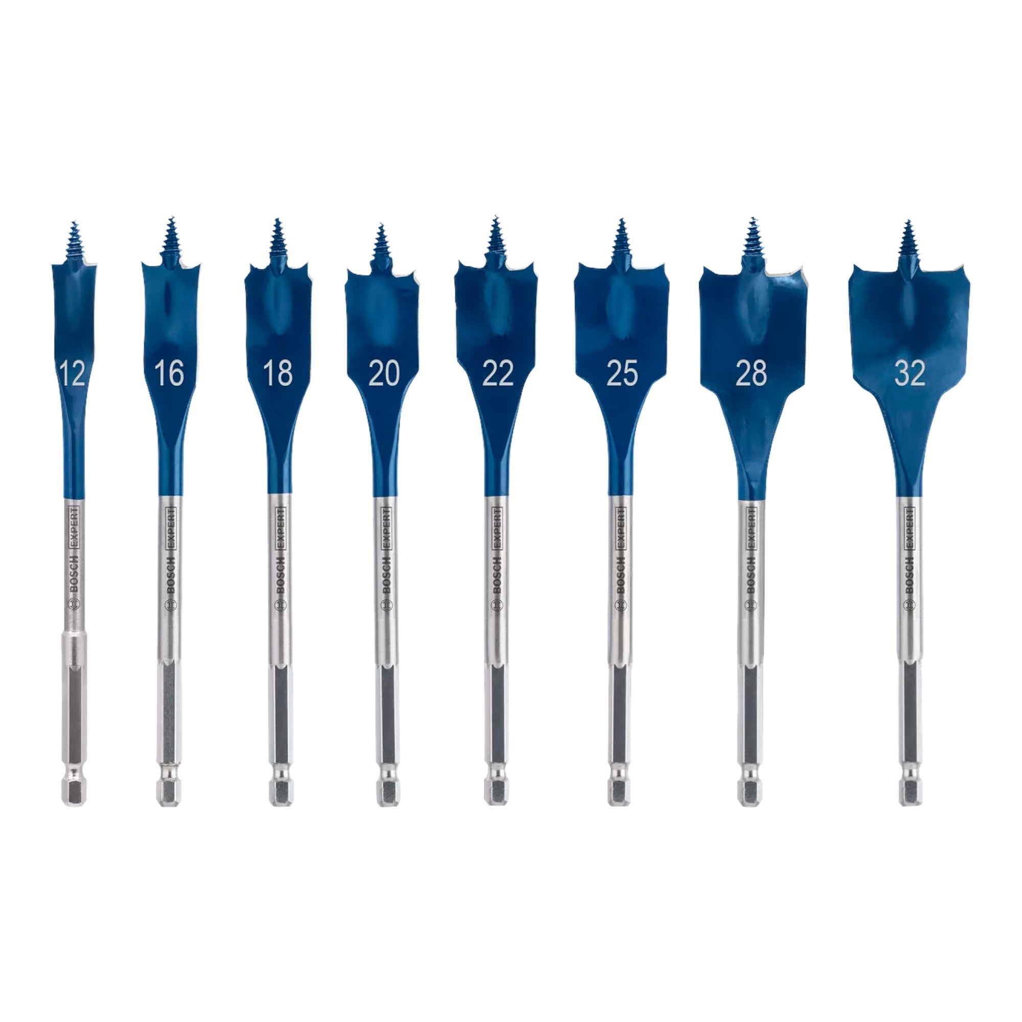 Bosch EXPERT SelfCut Speed Flachfraesbohrer Set 12 32 mm 8 tlg 2608900335 fuer Holz 1 - toolbrothers
