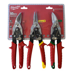 Milwaukee Blechscheren Set 3 tlg 260 mm Schnittrichtung links rechts gerade 48224533  0 - toolbrothers