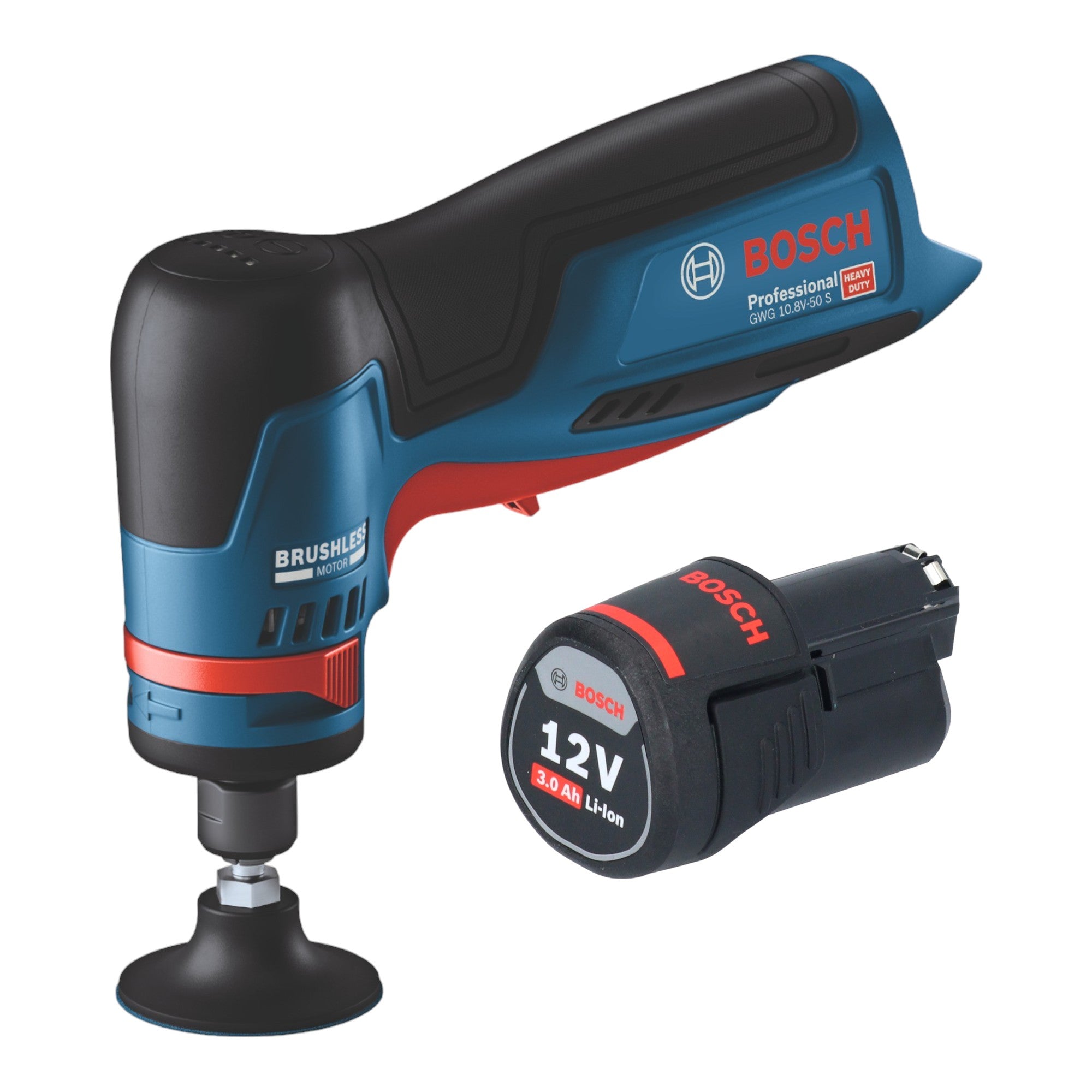 Bosch GWG 12V 50 S Professional Akku Geradschleifer 12 V 6 mm Brushless 1x Akku 3 0 Ah ohne Ladegeraet 0 - toolbrothers