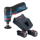 Bosch GWG 12V-50 S Professional amoladora recta a batería 12 V 6 mm sin escobillas + 2x baterías 3,0 Ah + cargador