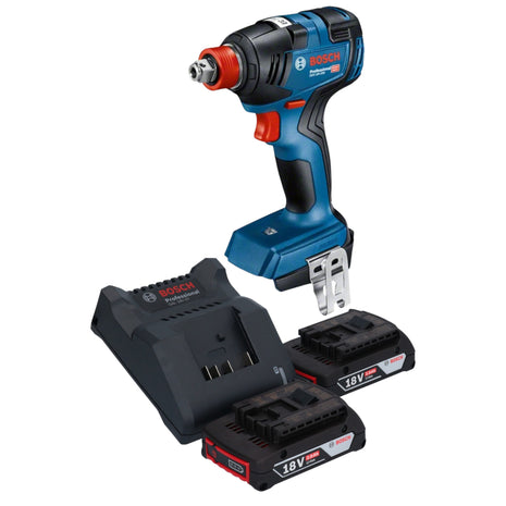 Bosch GDX 18V-200 Professional Clé à chocs rotative sans fil 18 V 200 Nm sans balais + 2 batteries 2,0 Ah + chargeur