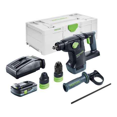 Festool KHC 18 EB-Basic marteau combiné sans fil 18 V 2.6 J SDS-Plus Brushless + 1x batterie 4.0 Ah + chargeur + systainer