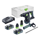 Festool KHC 18 EB-Basic martillo combinado a batería 18 V 2,6 J SDS-Plus sin escobillas + 2x batería 4,0 Ah + cargador + systainer