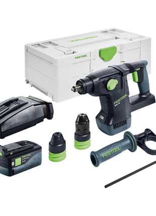 Festool KHC 18 EB-Basic marteau combiné sans fil 18 V 2.6 J SDS-Plus Brushless + 1x batterie 5.0 Ah + chargeur + systainer