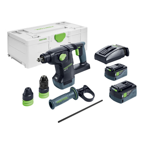 Martello combinato a batteria Festool KHC 18 5.0 EBI-Plus 18 V 2,6 J SDS-Plus Brushless ( 577448 ) + 2x batteria ricaricabile 5,0 Ah + caricatore + systainer