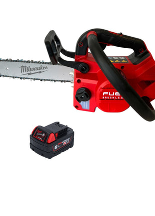 Tronçonneuse à batterie Milwaukee M18 FTCHS30-551 avec poignée supérieure 18 V 30 cm + 1x batterie 5,0 Ah - sans chargeur