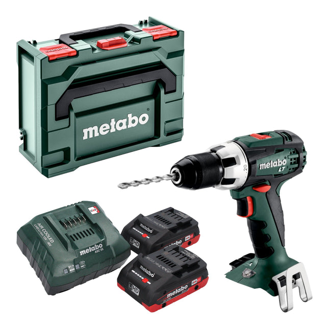 Taladro atornillador a batería Metabo BS 18 LT 18 V 60 Nm ( 602102800 ) + 2x batería LiHD 4,0 Ah + cargador + metaBOX