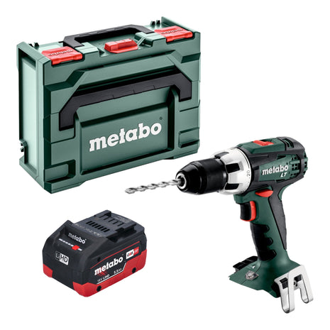 Taladro atornillador a batería Metabo BS 18 LT 18 V 60 Nm + 1x batería LiHD 5,5 Ah + metaBOX - sin cargador