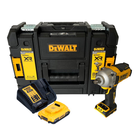 DeWalt DCF 891 D1T Clé à choc 18 V 1084 Nm 1/2'' Brushless + 1x batterie 2,0 Ah + chargeur + TSTAK